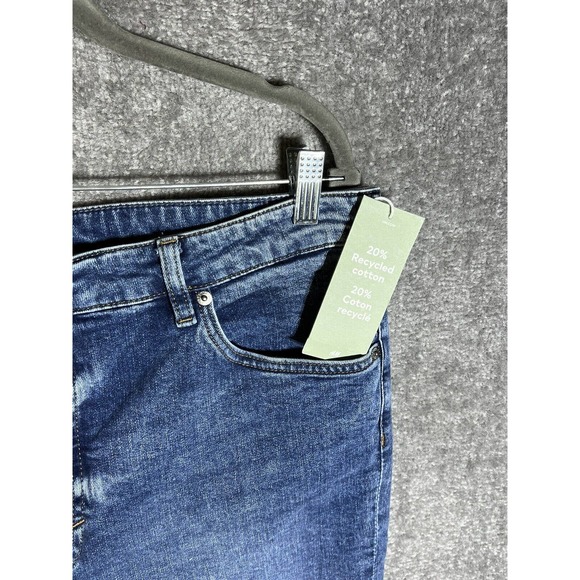 H&M Ultra High Waist Loose Fit Mom Jeans Womens Size 16 Button Fly Blue Denim - Picture 8 of 12